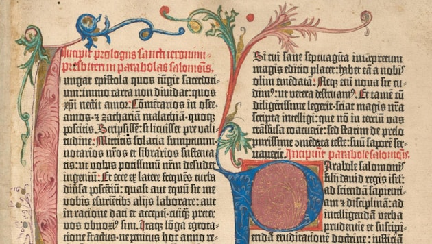 Excerpt from the "Biblia Latina" (Bild: gutenberg-capture.ub.uni-mainz.de)