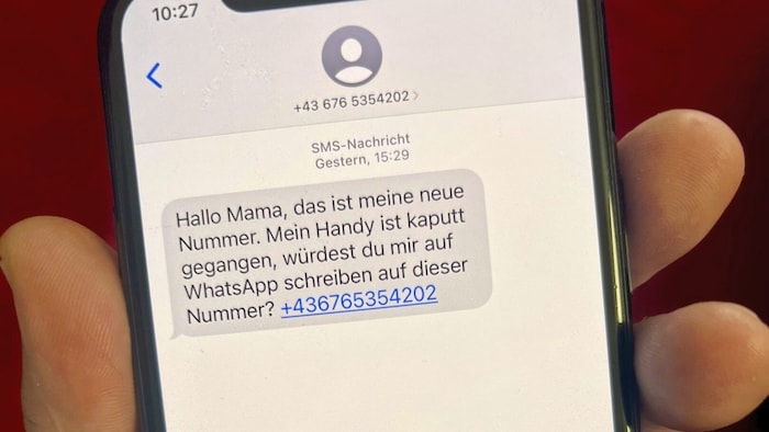 Eine Originalnachricht der dreisten Betrüger.