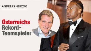 Österreichs Rekord-Teamspieler Andreas Herzog widmet seine jüngste Kolumne David Alaba und ärgert sich über „depperte Schlagzeilen“. (Bild: GEPA/„Krone“)