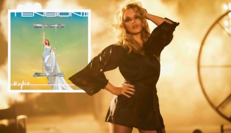 Aufgewärmt schmeckt halt doch nur das Gulasch wirklich gut: Kylie Minogue und ihr neues Album „Tension II“. (Bild: Krone KREATIV/BMG, Erik Melvin)