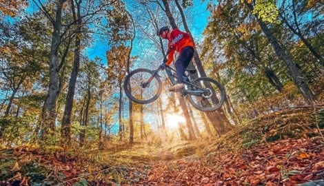 Besonders im Herbst macht das Mountainbiken auf den Burgenland Trails Spaß. (Bild: Wallner Hannes)