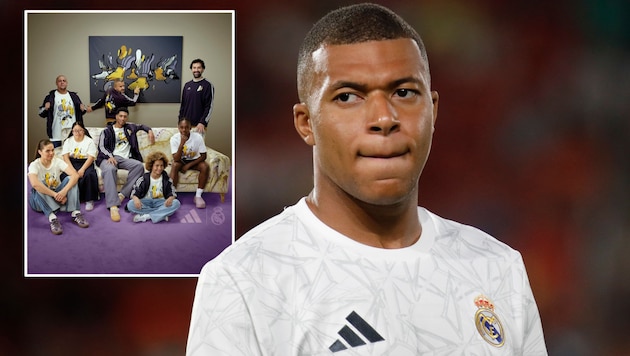 Kylian Mbappe was removed from the photo. (Bild: Copyright 2024 The Associated Press. All rights reserved)