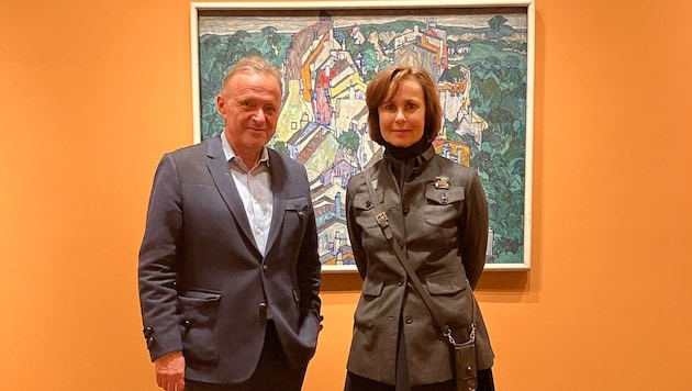 Schiele in New York: curator Christian Bauer and "Neue Galerie N. Y." founding director Reneé Price (Bild: Neue Galerie New York)