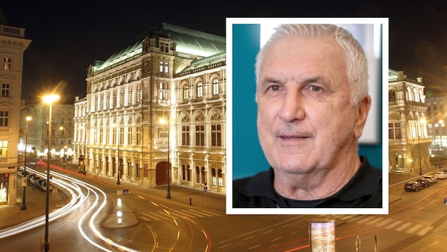 Hans Krankl in front of the Vienna State Opera (Bild: APA/GEORG HOCHMUTH)