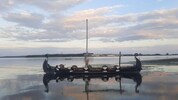 Das selbstgebaute Wikingerschiff von Reinhard Sovinz.