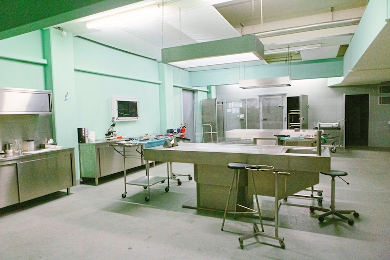 A dedicated pathology department as a set for crime films and thrillers (Bild: © Ursula Röck)