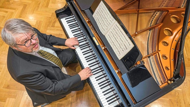 Pianist Eduard Lanner played Mozart's "Milan Variations" for the first time in more than 250 years. (Bild: Juergen Fuchs)