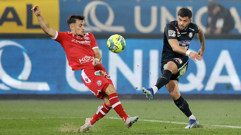 Last year, Gazibegovic (right) and Sturm came out on top in the Cup. This season, GAK and Lichtenberger (left) want to strike back. (Bild: GEPA pictures)