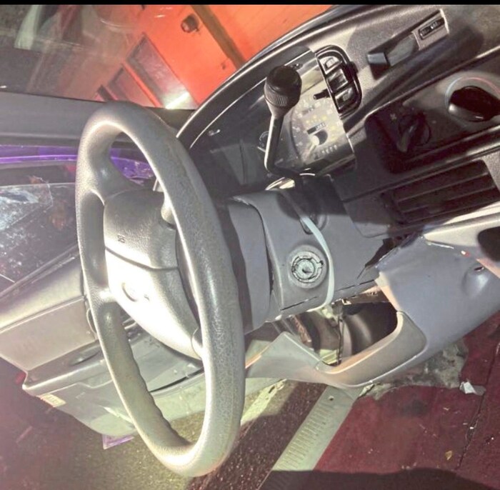 The drugs were stashed under the driver's seat of the car.