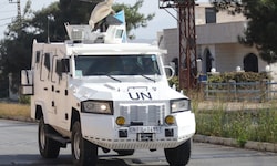 Ein Fahrzeug der UNO-Friedenstruppen im Libanon