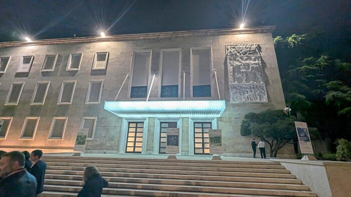 Das Gebäude des Premierministers, Edi Rama, in Tirana.