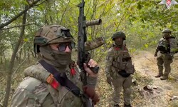 Russische Soldaten in der Region Kursk