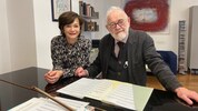 Katharina Stemberger und Stiefvater Kurt Schwertsik: Auch die Schauspielerin schaute in der ...