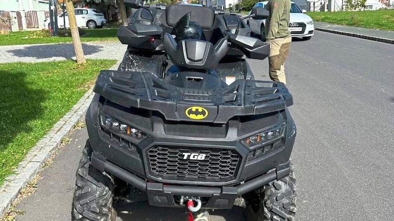 Auffallend ist das originelle Batman-Quad von Thomas Treiber. Der Verlust trifft das Opfer (33) schwer. (Bild: Christian Schulter)