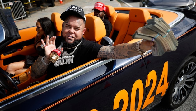 Rapper Forgiato Blow puts his money on Trump. (Bild: Getty Images/Kevin Dietsch)