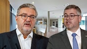 Wiens Stadtrat Peter Hacker will fortan gemeinsam planen, Niederösterreichs Landesrat Ludwig Schleritzko (re.) davon aber nichts wissen. (Bild: Krone KREATIV/ERWIN MUIK, APA/GEORG HOCHMUTH, APA/GERT EGGENBERGER)