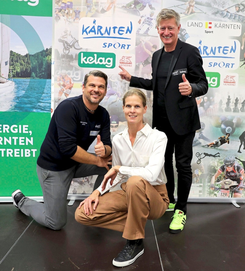 Arbeiten unentwegt für die „Kärnten Sport“-Familie: Stefan Weitensfelder, Barbara Pirker-Praschnig und Arno Arthofer.  (Bild: Kuess Josef/Kuess)