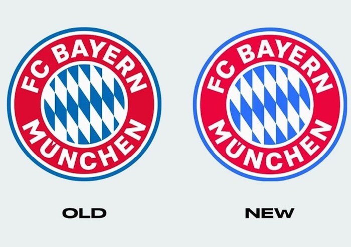 Das alte (li.) und das neue Bayern-Logo