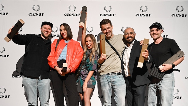 Once gold, twice bronze: The Linz-based video marketing agency Pulpmedia won a total of three Caesar trophies. The spots for the Wuzel paper called "Rosemarie" made a particular impression. (Bild: Wenzel Markus)