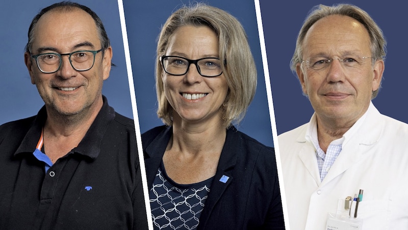 In favor of the "secret plan": Ernstberger, Steininger, Frank (from left). (Bild: Krone KREATIV/Barbara Nidetzky Gesundheitsregion Weinviertel (2))