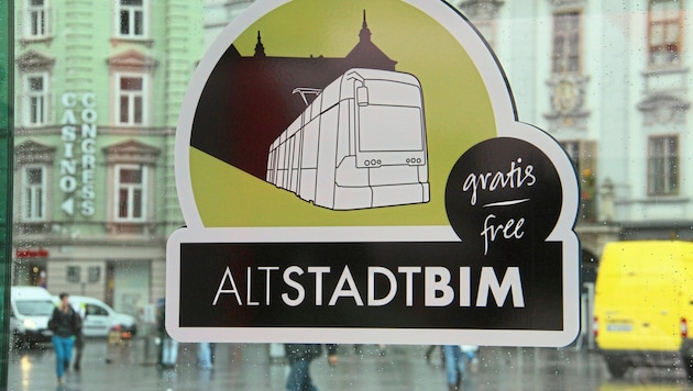 In der Grazer Innenstadt sind die Straßenbahnen kostenlos benutzbar.