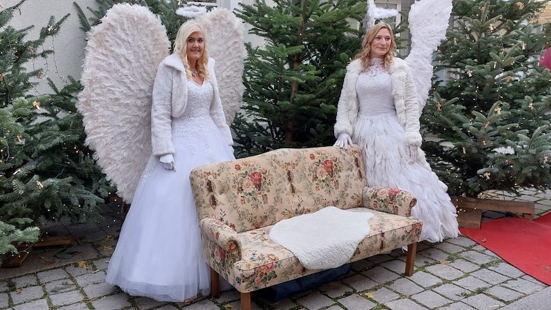 The angel stand was particularly popular with families (Bild: Eferdinger Schaunburgteufeln)