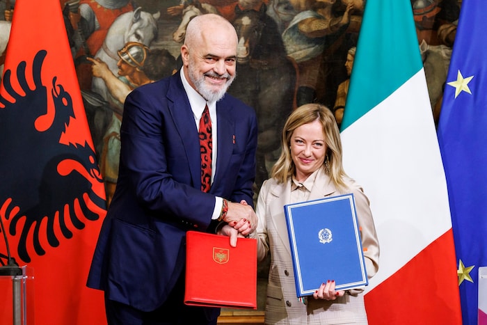 Die Premierminister Rama und Meloni unterzeichneten das Abkommen Ende 2023.