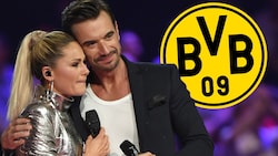 Helene Fischer und Florian Silbereisen – ob sie beim „Schlagerboom“ zu sehen sein werden, ist fraglich. Eine leichte Breitseite vom BVB gab‘s sicherheitshalber schon. (Bild: APA/dpa/Jens Kalaene)