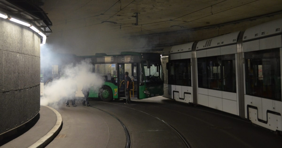 19. Oktober - Notfallübung in Graz: Vier Linien fallen aus