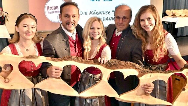 Das „Krone“-Team hinter der Herzensmenschaktion: Clara Steiner, Christian Krall, Jennifer ...