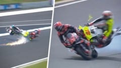 Marco Bezzecchi und Maverick Vinales stürzten schwer. (Bild: x.com/MotoGP)