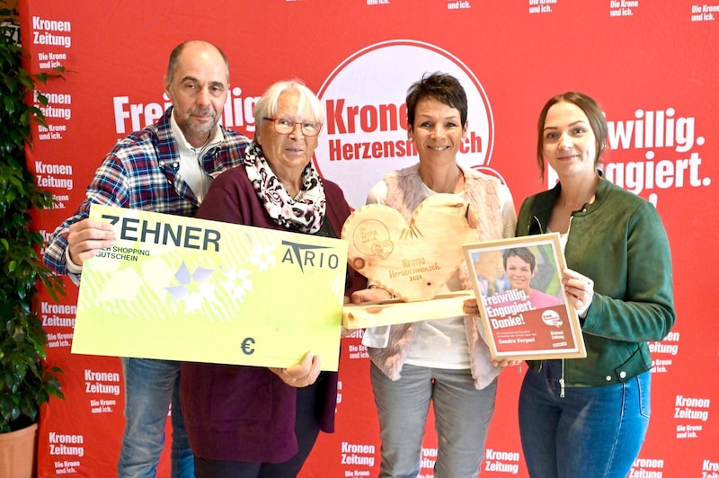 Sandra Vergari is a trainer for Special Olympics athletes - and yesterday officially became a "Krone" Heart Man. (Bild: Evelyn Hronek)