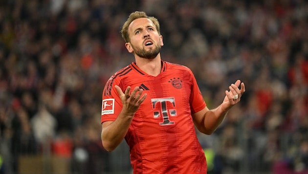 Harry Kane and his Bayern teammates are up against it today in Mainz. (Bild: APA/AFP)