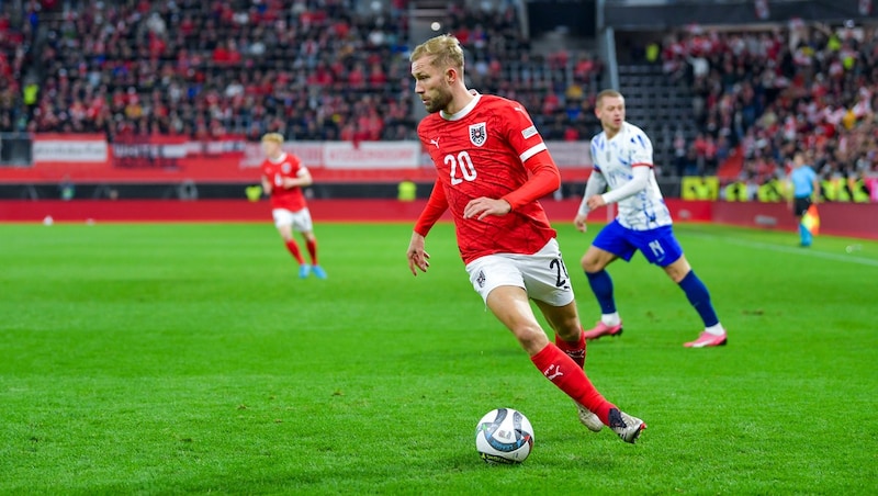 The players' council, which also includes Konrad Laimer (left), spoke out in favor of Neuhold - in vain! (Bild: GEPA/GEPA pictures)