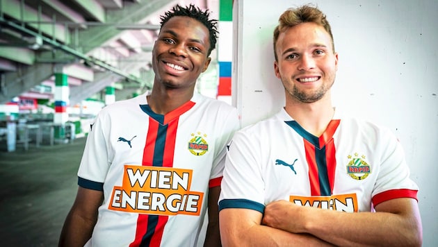 Rapids Sangaré (left) and captain Seidl harmonize perfectly. (Bild: Daniel Widner | SK Rapid Wien)