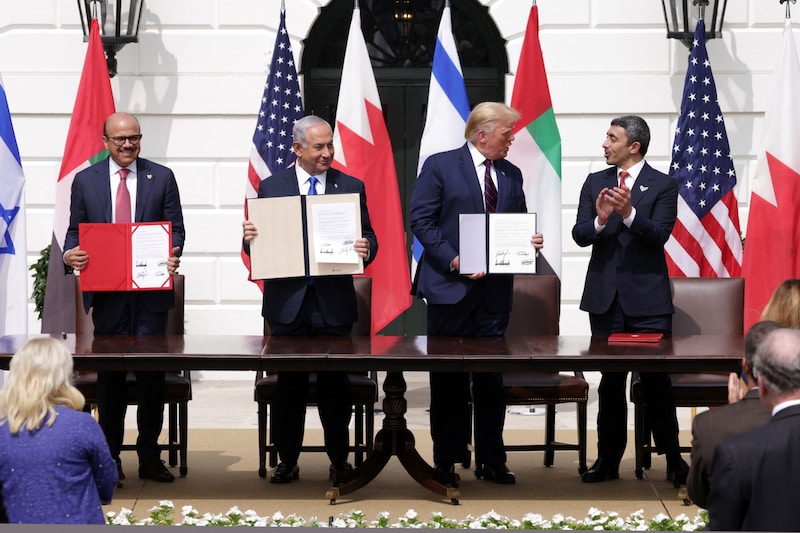 The Abraham Accords: Under Trump, a process of normalization began in the Middle East. (Bild: AFP/Alex Wong/Getty Images)