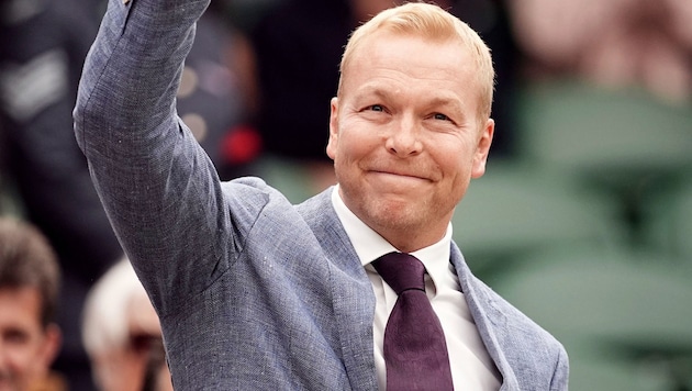 Chris Hoy, here at the tennis tournament in Wimbledon 2024 (Bild: AP)