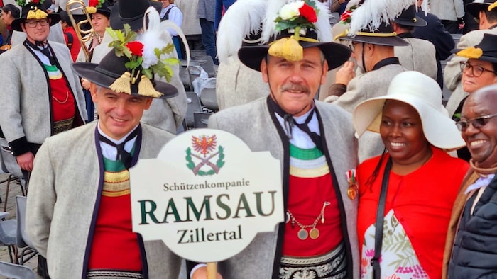 A delegation from Ramsau in the Zillertal. 