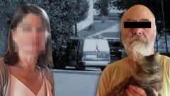 Oleg M. (59) schlitzte Barbara R. im Streit die Kehle auf. Im Weinkeller sprengte er sich in die Luft.  (Bild: Krone KREATIV/Imre Antal, Privat, Krone KREATIV)