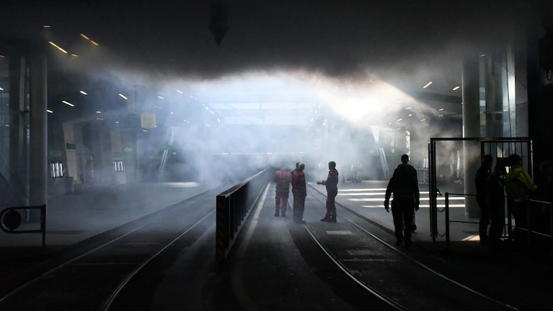 Eindrücke der Notfallübung 2024 am Grazer Hauptbahnhof (Bild: Holding Graz)