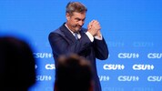 Bayerns Ministerpräsident Markus Söder vor einer Woche beim Parteitag der CSU in Augsburg. In ...