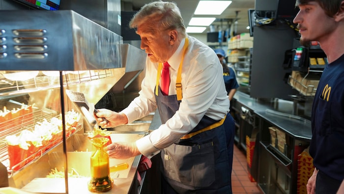 Donald Trump gastierte im Wahlkampf 2024 auch in einer McDonald‘s-Filiale in Pennsylvania.
