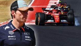 Charles Leclerc (r.) triumphierte in Austin. Für Diskussionen sorgte ein Überholmanöver von Norris an Verstappen. (Bild: APA/Getty Images via AFP/GETTY IMAGES/Rudy Carezzevoli, APA/Mark Thompson )