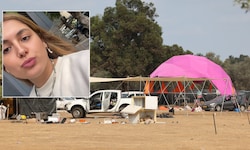 Shirel Golan überlebte das Supernova-Festival (im großen Bild nach dem Hamas-Angriff), konnte ...