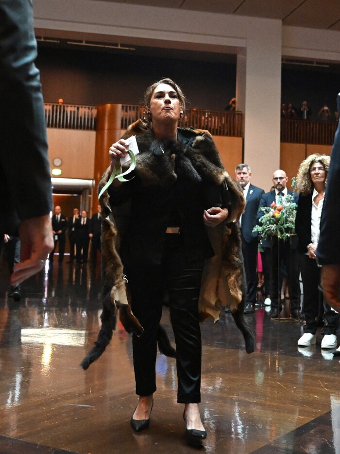 Senatorin Lidia Thorpe sichtlich erzürnt.