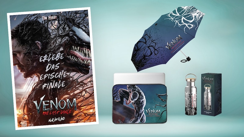 Mit krone.at haben Sie zum Kinostart von „Venom: The Last Dance“ (25.10.) die Chance auf 1 von 3 tollen Fan-Packages. (Bild: Krone KREATIV/©2024 CTMG, Inc. All Rights Reserved.)