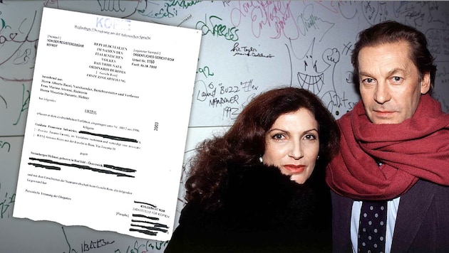 Officially, Berger and Guidato were married from 1994 to 2002. The document also proves that there was radio silence from 1996 onwards. (Bild: Krone KREATIV/People Picture, zVg)