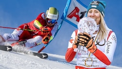 Manuel Feller (li.) und Conny Hütter sind auch im Weltcup-Winter 2024/25 große Hoffnungen in Rot-Weiß-Rot. (Bild: APA/EXPA/JOHANN GRODER)