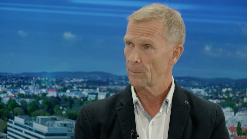 Security expert Walter Feichtinger in an interview with krone.tv (Bild: krone.tv )