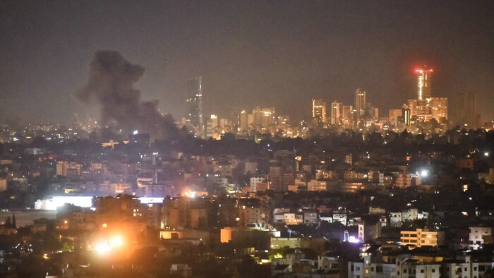 Attacks on the south of Beirut on Monday evening